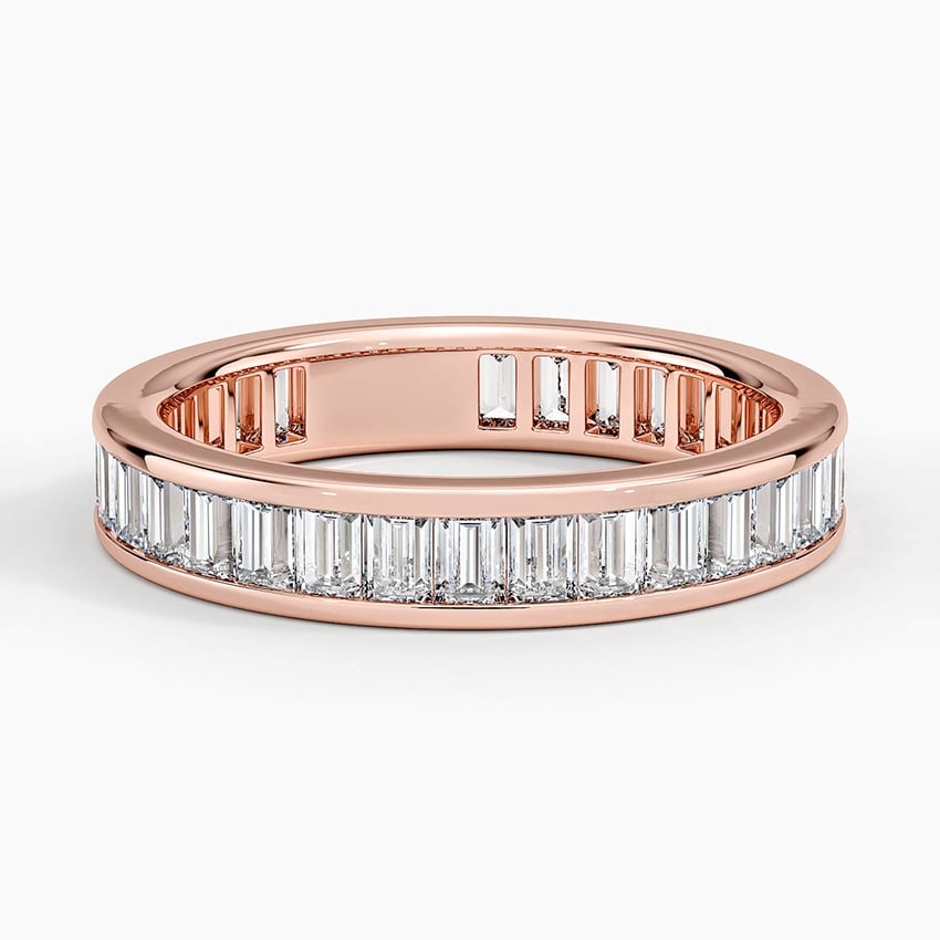 Channel Set Baguette Eternity Lab Diamond Ring (1 1/2 ct. tw.) Rose Gold 18k Eternity Band