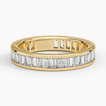 Channel Set Baguette Eternity Lab Diamond Ring (1 1/2 ct. tw.) Yellow Gold 18k Eternity Band