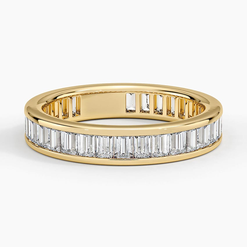 Channel Set Baguette Eternity Lab Diamond Ring (1 1/2 ct. tw.) Yellow Gold 18k Eternity Band