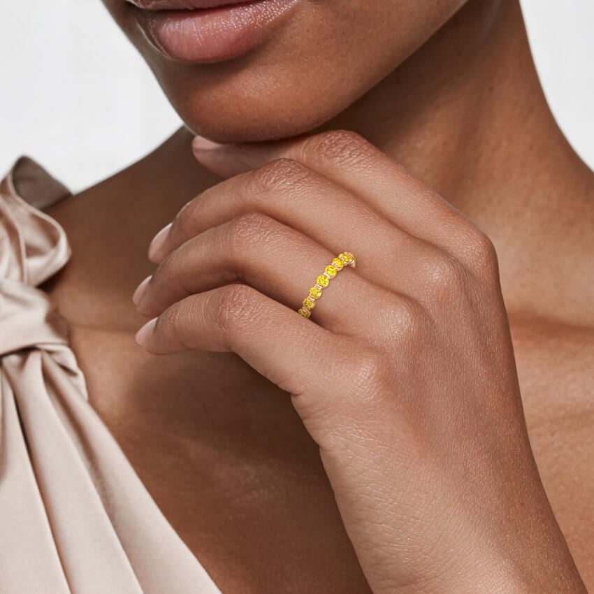 Eternity Yellow Lab Diamond Ring (2 ct. tw.) Rose Gold 18k Eternity Band