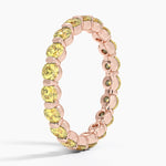 Eternity Yellow Lab Diamond Ring (2 ct. tw.) Rose Gold 18k Eternity Band