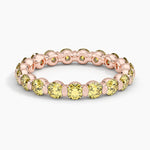 Eternity Yellow Lab Diamond Ring (2 ct. tw.) Rose Gold 18k Eternity Band