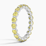 Eternity Yellow Lab Diamond Ring (2 ct. tw.) Platinum Eternity Band