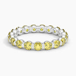 Eternity Yellow Lab Diamond Ring (2 ct. tw.) Platinum Eternity Band