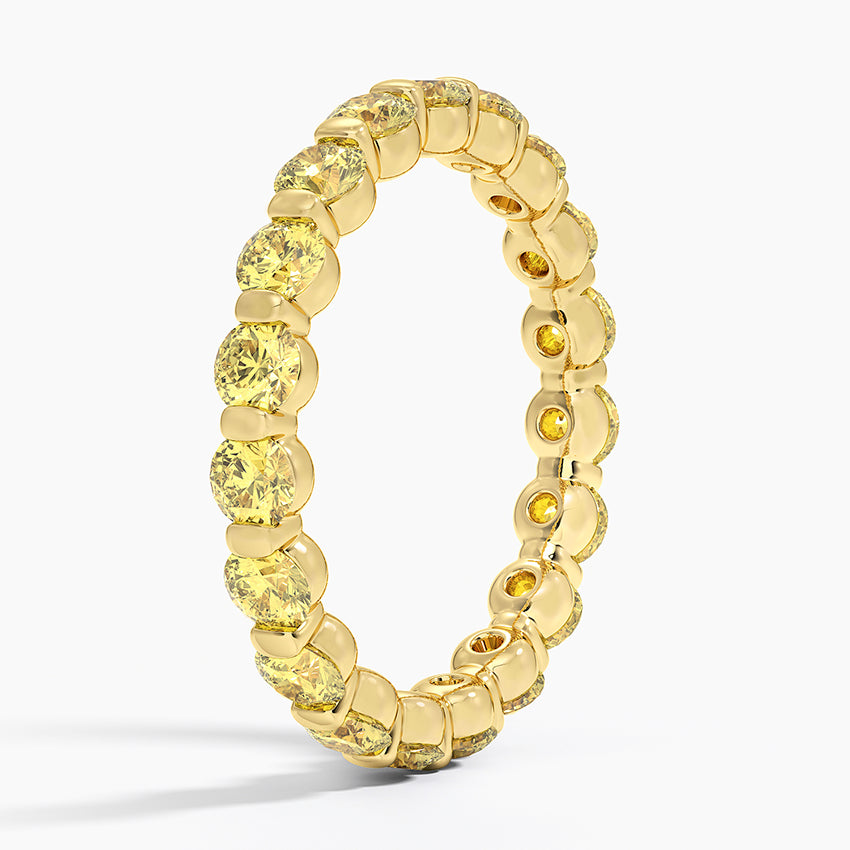 Eternity Yellow Lab Diamond Ring (2 ct. tw.) Yellow Gold 18k Eternity Band