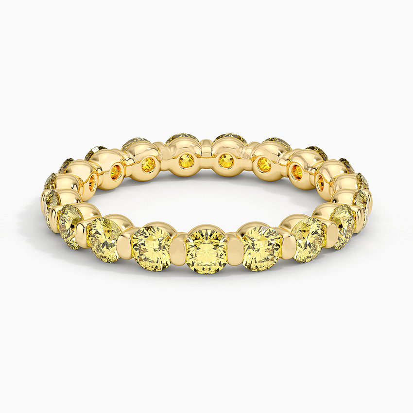 Eternity Yellow Lab Diamond Ring (2 ct. tw.) Yellow Gold 18k Eternity Band