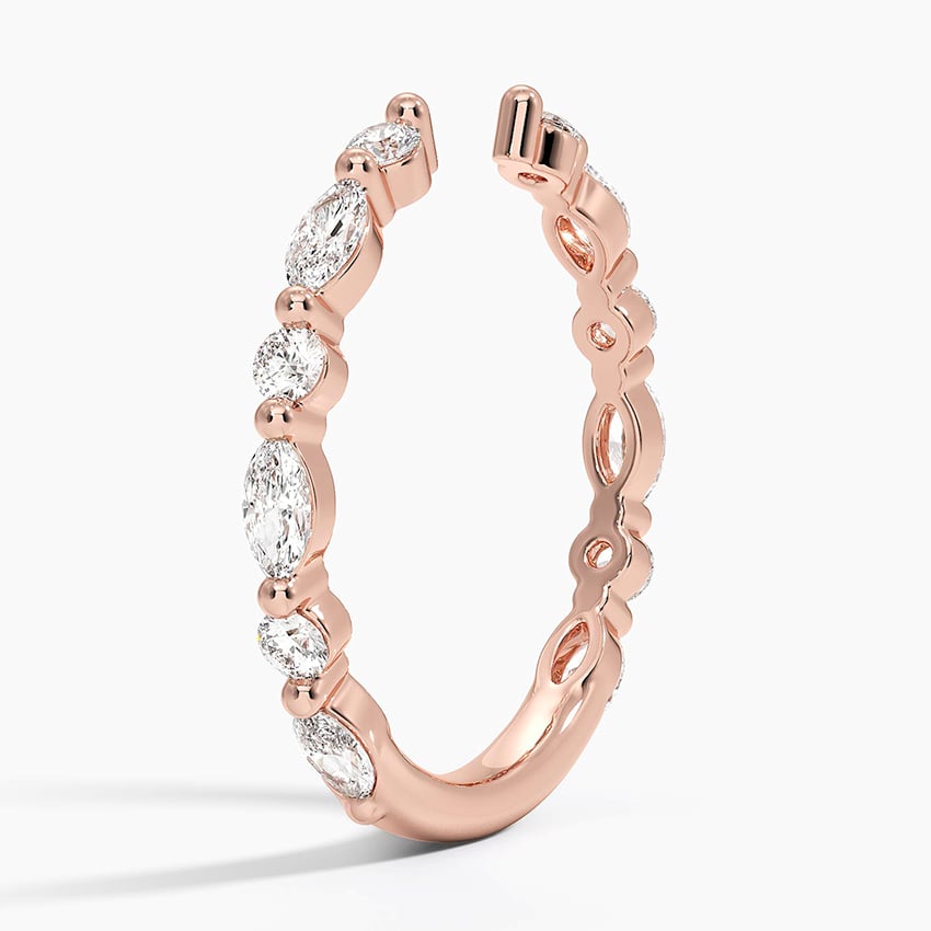 Versailles Diamond Open Ring (1/2 ct. tw.) Rose Gold 18k Wedding Band