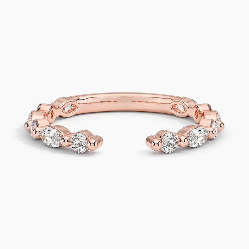 Versailles Diamond Open Ring (1/2 ct. tw.) Rose Gold 18k Wedding Band