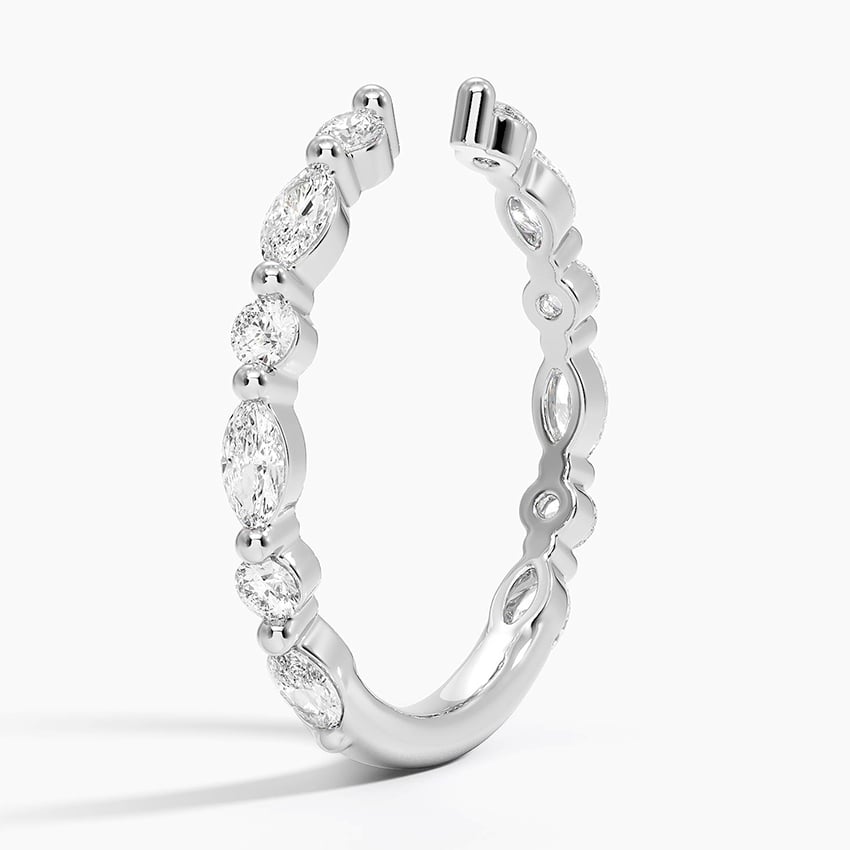 Versailles Diamond Open Ring (1/2 ct. tw.) Platinum Wedding Band