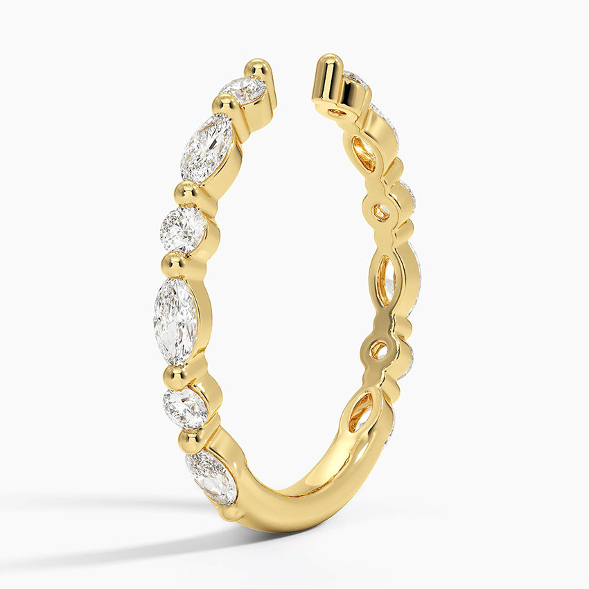 Versailles Diamond Open Ring (1/2 ct. tw.) Yellow Gold 18k Wedding Band