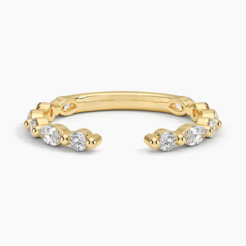 Versailles Diamond Open Ring (1/2 ct. tw.) Yellow Gold 18k Wedding Band