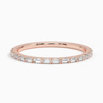 Delicate Gemma Baguette Diamond Ring (1/6 ct. tw.) Rose Gold 18k Wedding Band