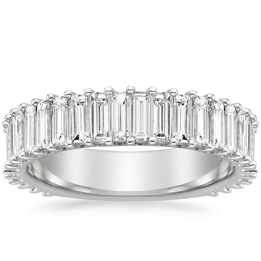 Lina Baguette Diamond Ring (1 7/8 ct. tw.) Platinum Wedding Band