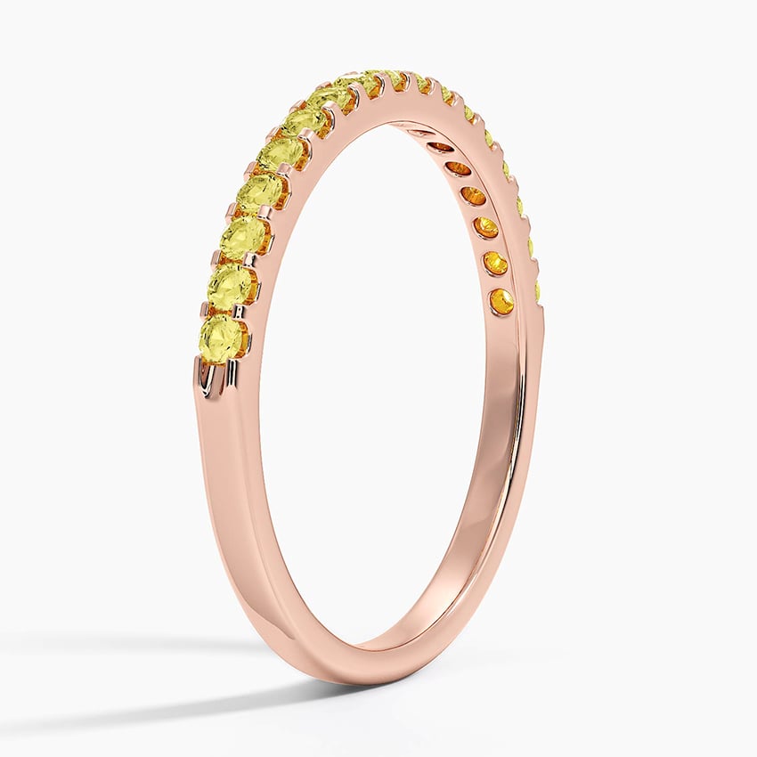 Yellow Lab Diamond Ring (1/4 ct. tw.) Rose Gold 18k Wedding Band