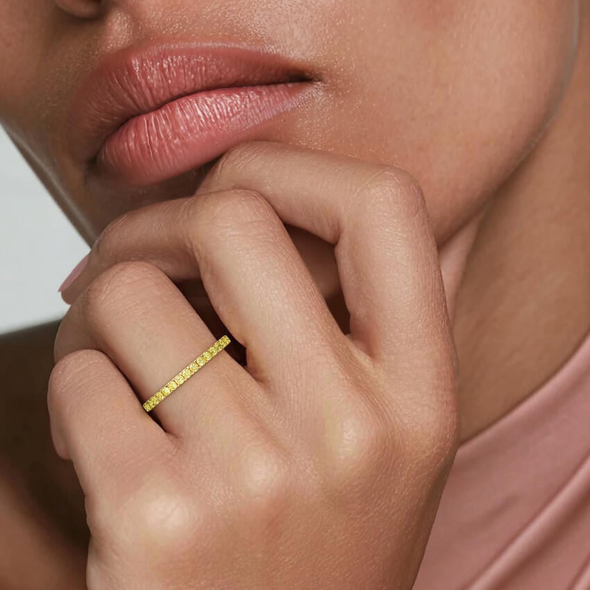 Yellow Lab Diamond Ring (1/4 ct. tw.) Yellow Gold 18k Wedding Band