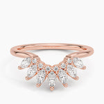 Aurora Contour Diamond Ring (1/2 ct. tw.) Rose Gold 18k Wedding Band