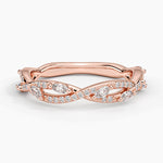 Luxe Secret Garden Diamond Ring Rose Gold 18k Wedding Band