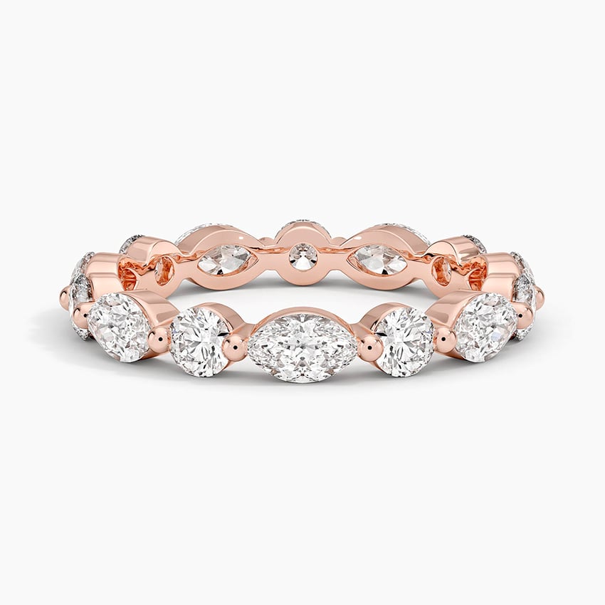Grand Versailles Eternity Diamond Ring Rose Gold 18k Eternity Band