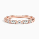 Versailles One-Quarter Coverage Diamond Ring (1/5 ct. tw.) Rose Gold 18k Wedding Band