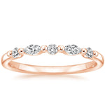 Versailles One-Quarter Coverage Diamond Ring (1/5 ct. tw.) Rose Gold 18k Wedding Band