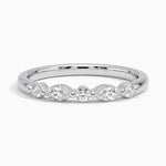 Versailles One-Quarter Coverage Diamond Ring (1/5 ct. tw.) Platinum Wedding Band