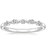Versailles One-Quarter Coverage Diamond Ring (1/5 ct. tw.) Platinum Wedding Band