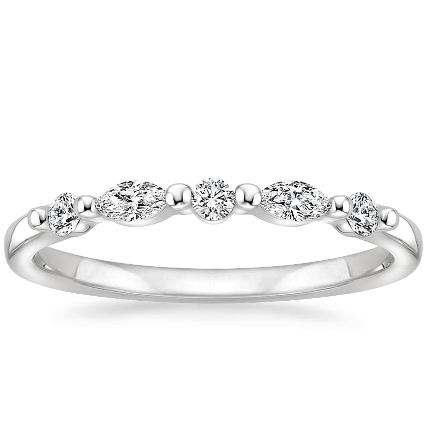 Versailles One-Quarter Coverage Diamond Ring (1/5 ct. tw.) Platinum Wedding Band