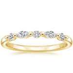 Versailles One-Quarter Coverage Diamond Ring (1/5 ct. tw.) Yellow Gold 18k Wedding Band