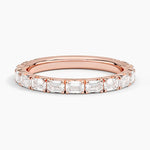 Nathalie Emerald Cut Lab Diamond Ring (7/8 ct. tw.) Rose Gold 18k Wedding Band