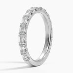 Nathalie Emerald Cut Diamond Ring Platinum Wedding Band