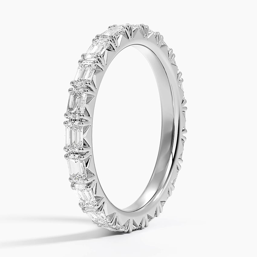 Nathalie Emerald Cut Eternity Lab Diamond Ring (1 ct. tw.) Platinum Eternity Band