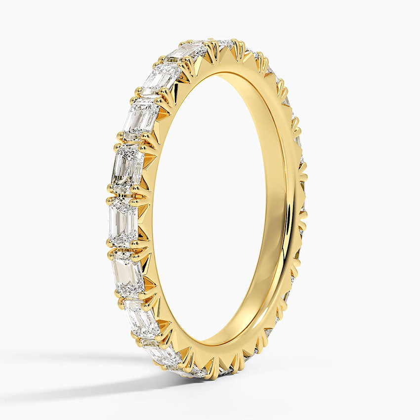 Nathalie Emerald Cut Eternity Lab Diamond Ring (1 ct. tw.) Yellow Gold 18k Eternity Band