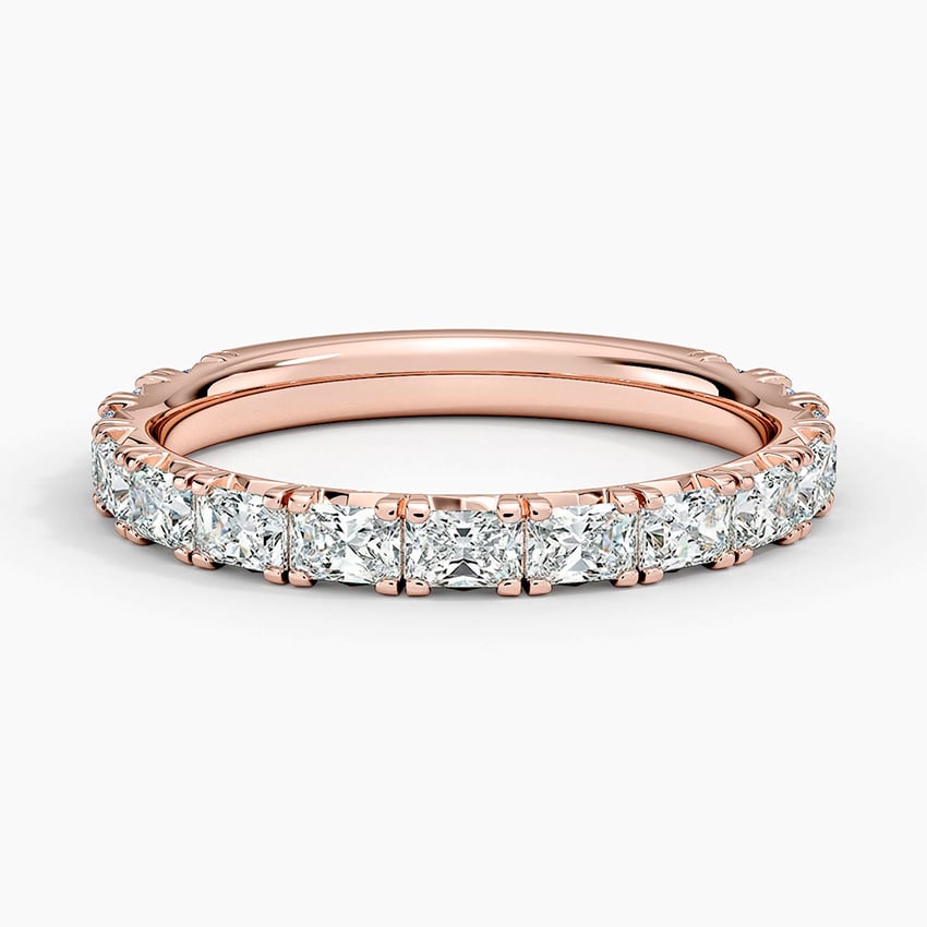 Nathalie Radiant Cut Lab Diamond Ring (7/8 ct. tw.) Rose Gold 18k Wedding Band
