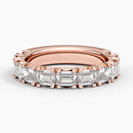 Nathalie Emerald Cut Lab Diamond Ring (2 1/2 ct. tw.) Rose Gold 18k Wedding Band