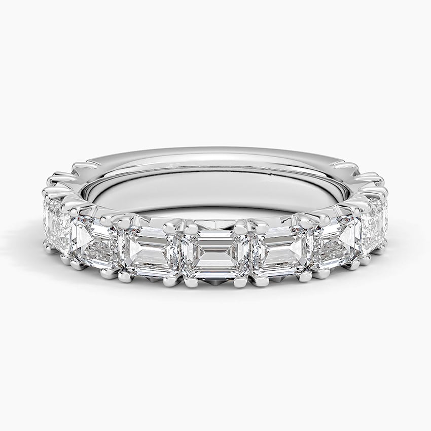 Nathalie Emerald Cut Lab Diamond Ring (2 1/2 ct. tw.) Platinum Wedding Band