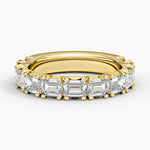 Nathalie Emerald Cut Lab Diamond Ring (2 1/2 ct. tw.) Yellow Gold 18k Wedding Band