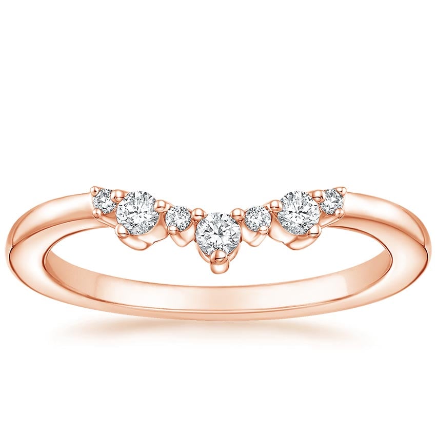 Aubrey Diamond Ring Rose Gold 18k Wedding Band