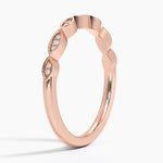 Petal Diamond Ring Rose Gold 18k Wedding Band