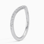 Curved Ballad Diamond Ring (1/6 ct. tw.) Platinum Wedding Band