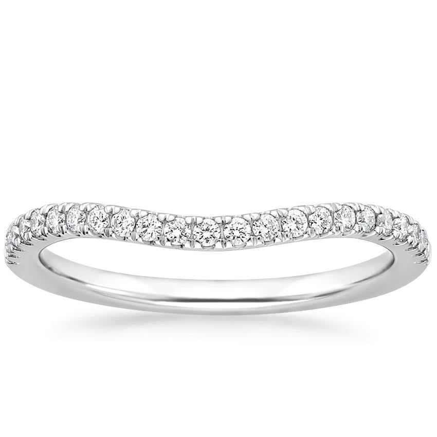 Curved Ballad Diamond Ring (1/6 ct. tw.) Platinum Wedding Band