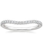 Curved Ballad Diamond Ring (1/6 ct. tw.) Platinum Wedding Band