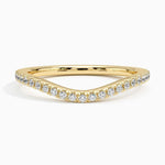 Curved Ballad Diamond Ring (1/6 ct. tw.) Yellow Gold 18k Wedding Band