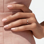 Elara 2mm Diamond Ring Rose Gold 18k Eternity Band