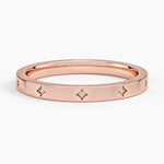 Elara 2mm Diamond Ring Rose Gold 18k Eternity Band