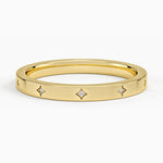 Elara 2mm Diamond Ring Yellow Gold 18k Eternity Band