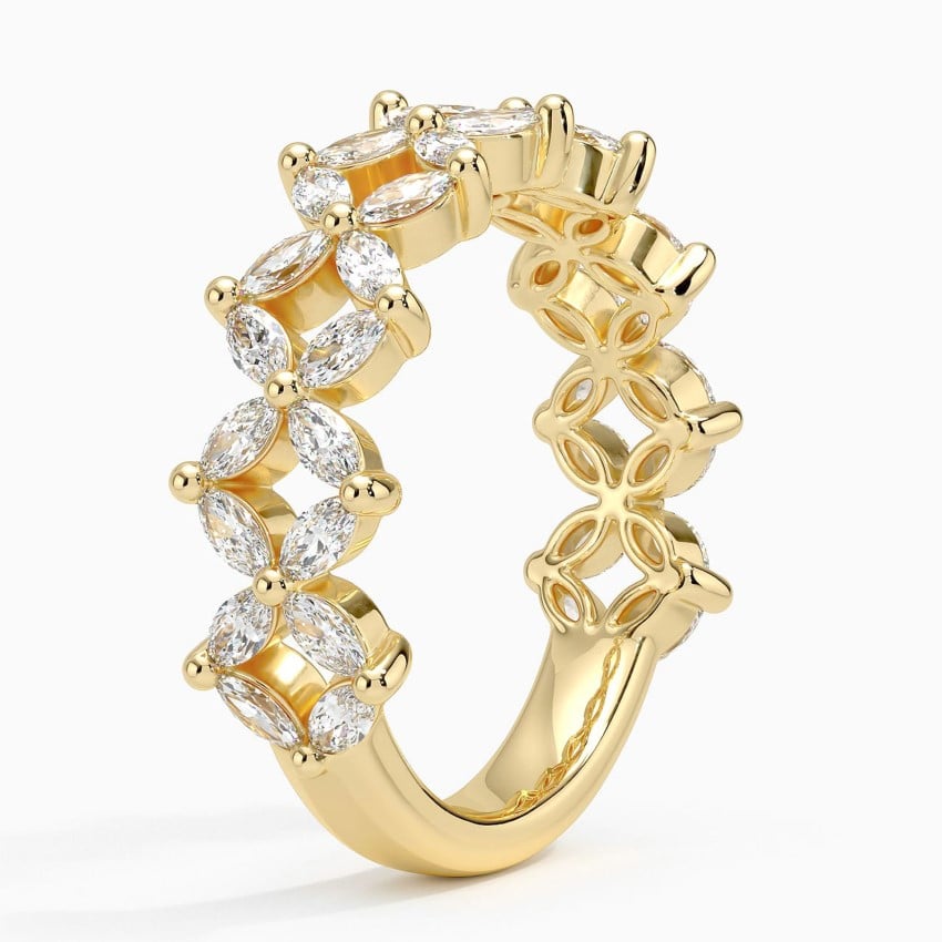Prism Diamond Ring (1 1/6 ct. tw.) Yellow Gold 18k Wedding Band