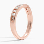 Zadie Channel Set Contour Lab Diamond Ring (1/4 ct. tw.) Rose Gold 18k Wedding Band