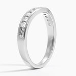Zadie Channel Set Contour Lab Diamond Ring (1/4 ct. tw.) Platinum Wedding Band