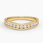 Zadie Channel Set Contour Lab Diamond Ring (1/4 ct. tw.) Yellow Gold 18k Wedding Band