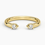 Luxe Wren Diamond Open Ring Yellow Gold 18k Wedding Band
